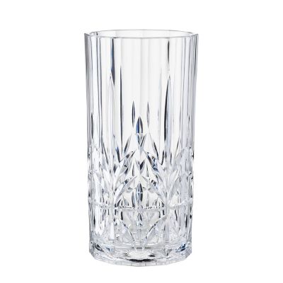 Crystal Cut Plastic Highball Glasses Cocktail Tumblers