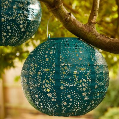 2 Talking Tables Teal Solar Lanterns image(2)