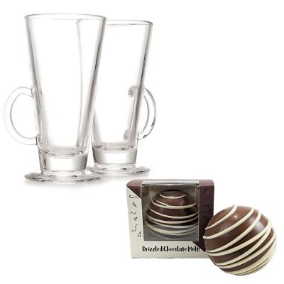 Lakeland Hot Chocolate Bauble Melt & 2 Glasses Lakeland