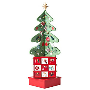 Lakeland Festive Joy Musical Christmas Tree Advent Calendar
