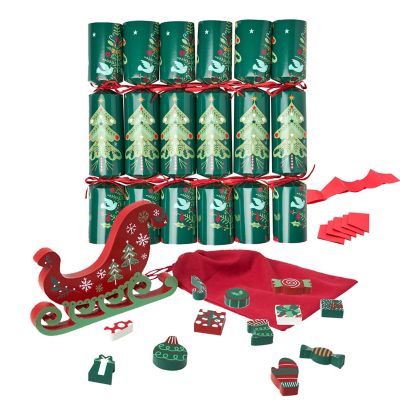 6 Wooden Stacking Present Christmas Crackers Lakeland