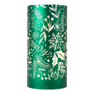 Lakeland Decorative Christmas Light-Up Glass Tube Green image(4)