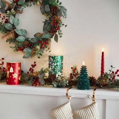 2 Red Wax Effect Electric LED Spiral Candles image(4)