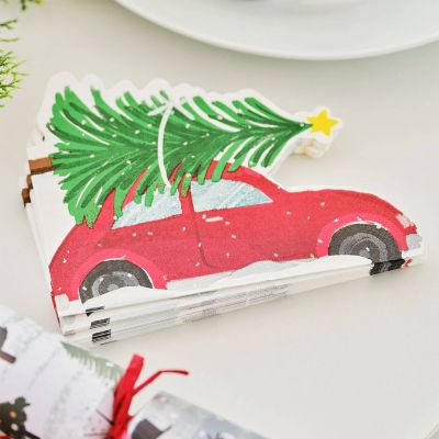 16 Ginger Ray Festive Car Napkins image(3)