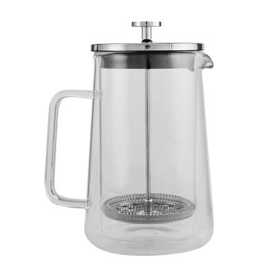 Double-Wall Stainless Steel French Press, 8 Cup, Black