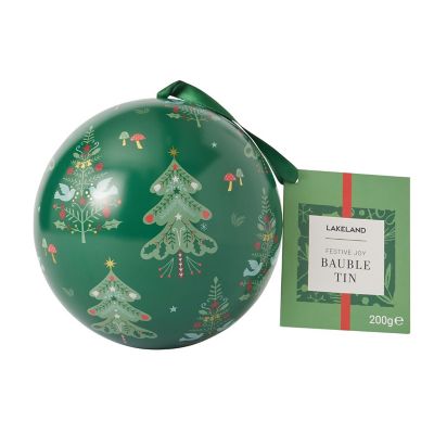 Lakeland Mini Chocolate Chip Bites in a Bauble Shaped Christmas Biscuit Tin 200g image(4)