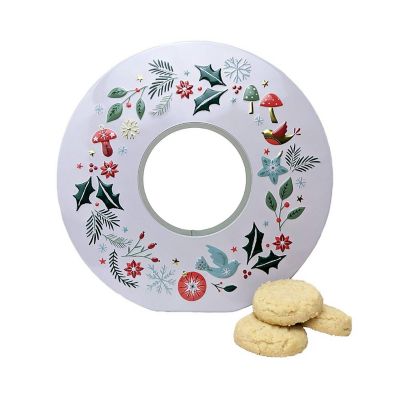 Lakeland Winter Wreath Christmas Shortbread Tin Lakeland