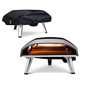 Ooni Koda 16 Gas-Fired Outdoor Pizza Oven with Baking Stone & Cover Bundle