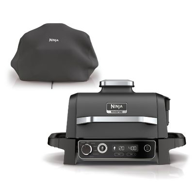 Ninja Woodfire Electric BBQ Grill Stand & Cover Bundle