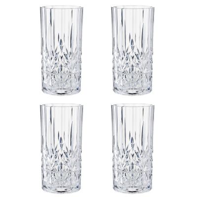 Crystal-Look Acrylic Highball  Tumblers - Set of 4