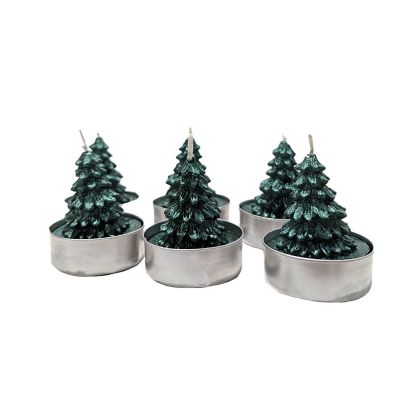 6 Mini Christmas Tree Candles image(3)