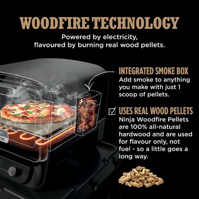 Ninja Woodfire Electric Outdoor Oven, Artisan Pizza Maker and BBQ Smoker OO101UK image(10)