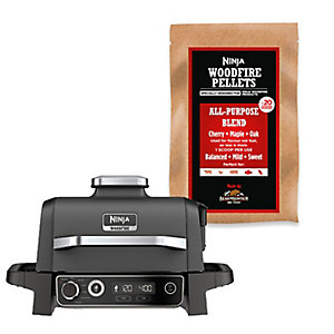 Ninja Woodfire Electric BBQ Grill & Smoker with All-Purpose Pellets Bundle