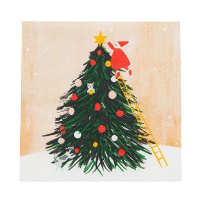 Talking Tables Santa Xmas Tree Napkins Pack of 20 image(1)