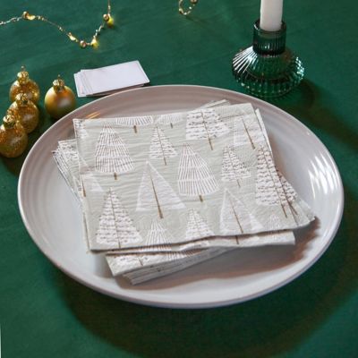 Talking Tables Gold Christmas Tree Napkins Pack of 20 image(2)