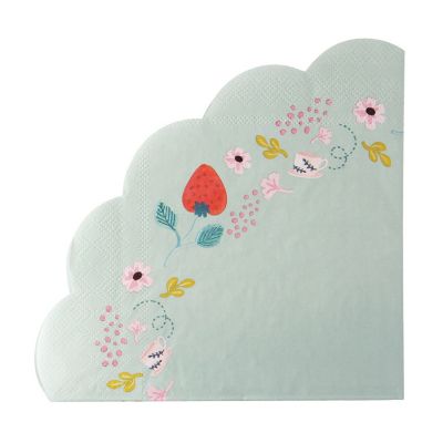 20 Lakeland Strawberry Patch Scalloped Napkins image(1)