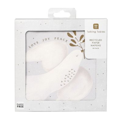 Talking Tables Mistletoe and Dove Napkins – Pack of 21 image(1)