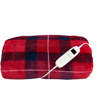 StaySnug Red Tartan Heated Throw