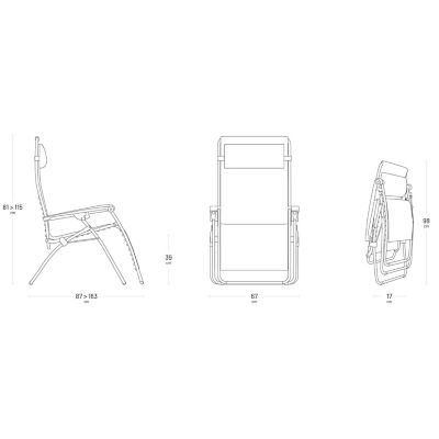 Lafuma Zero Gravity Reclining Chair Siegle image(7)
