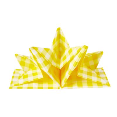 12 Gingham Pre-Folded Napkins
