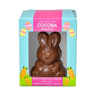 Cocoba Chocolate Easter Bunny with Jelly Carrots 60g