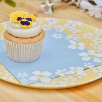 16 Ginger Ray Blossom Paper Napkins Pastel Blue image(2)