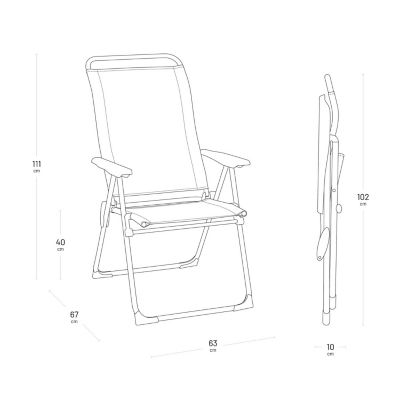 Lafuma Padded Camping Chair Coral Blue image(3)