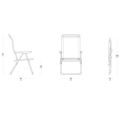 Lafuma Padded Camping Chair Coral Blue image(4)