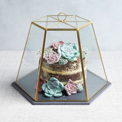 Artesa Glass Cloche with Slate Serving Base image(2)