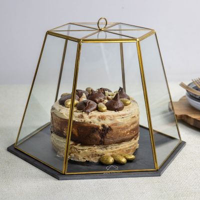 Artesa Glass Cloche with Slate Serving Base image(4)
