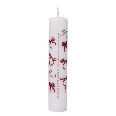 Lakeland Advent Pillar Bow Candle image(1)