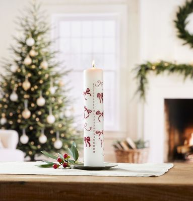 Lakeland Advent Pillar Bow Candle image(2)
