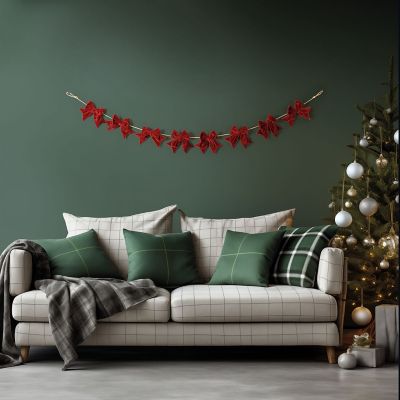 Lakeland Velvet Bow Garland – Red  image(2)