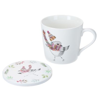 Tipperley Hill Winter Robin Fine China Mug and Coaster Set  image(1)