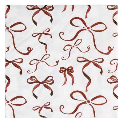 20 Bow Print Napkins