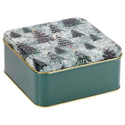 Lakeland Winter Forest Square Biscuit Tin  image(4)