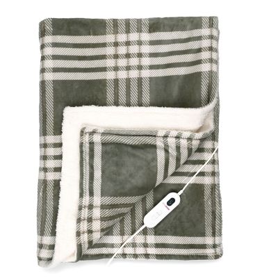 StaySnug Tartan Sherpa Heated Throw  image(4)