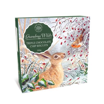 Grandma Wild’s Hare & Robin Triple Chocolate Chip Biscuits 200g