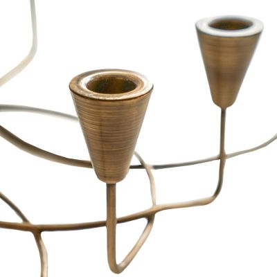 Ivyline Antique Bronze Circular 8-Piece Candle Holder image(5)