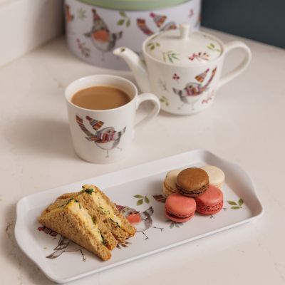 Tipperley Hill Melamine Winter Robin Tea Tray  image(2)