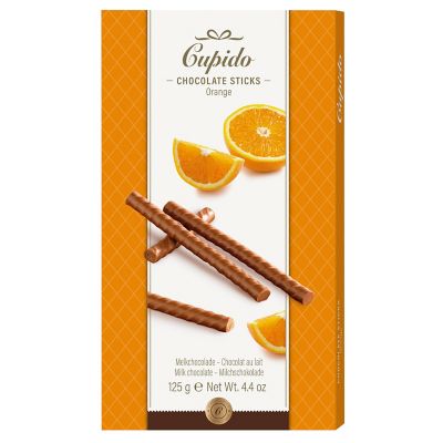 Cupido Milk Chocolate Orange Flavoured Chocolate Sticks - 125g image(1)