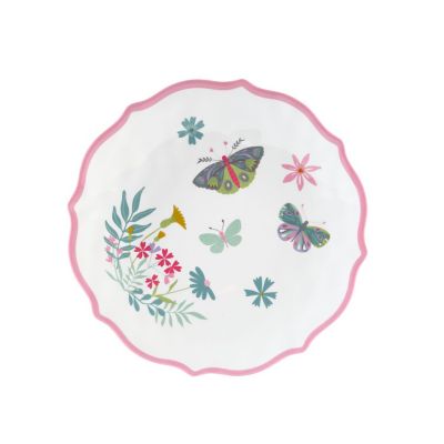 Butterfly Garden Melamine Side Plate