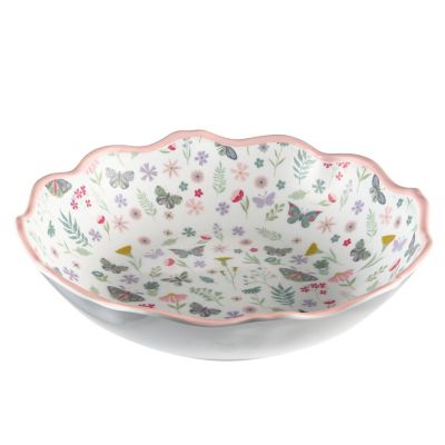 Butterfly Garden Melamine Salad Bowl