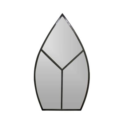 Ivyline Leaf Arch Outdoor Mirror – Natural Black 90cm