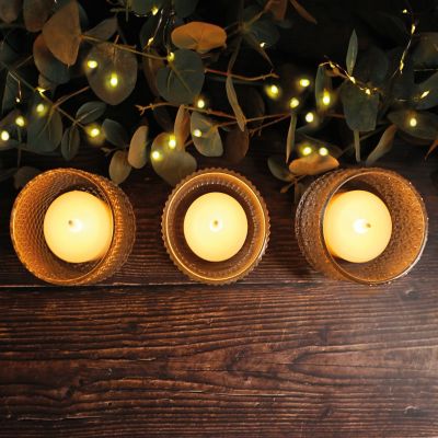 Lakeland Rechargeable LED Candles with Glass Votives – Set of 3 image(5)