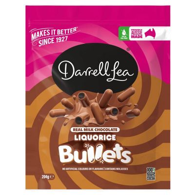 Darrell Lea Milk Chocolate Liquorice Bullets