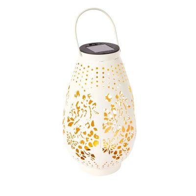 Lakeland Metal Butterfly Solar Lantern – Cream