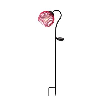 Lakeland Flower Orb Solar Garden Stake – Pink