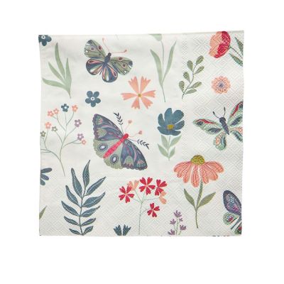 20 Butterfly Garden Napkins