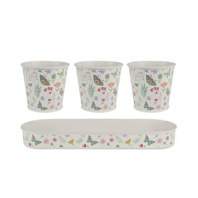 Lakeland Butterfly Garden Small Planters – Set of 3